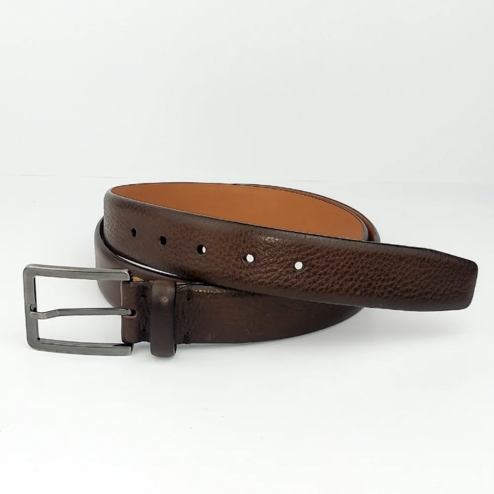 Trafalgar Men's Brown Leather Kane Belt 42